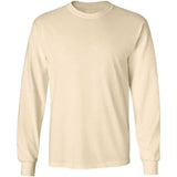 Joe's USA Men's Long Sleeve Heavyweight Cotton T-Shirts in Regular, Big & Tall Natural Small Long Sleeve T-Shirts