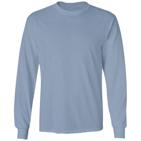 Joe's USA Men's Long Sleeve Heavyweight Cotton T-Shirts in Regular, Big & Tall Stonewashed Blue Small Long Sleeve T-Shirts