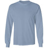 Joe's USA Men's Long Sleeve Heavyweight Cotton T-Shirts in Regular, Big & Tall Stonewashed Blue Small Long Sleeve T-Shirts
