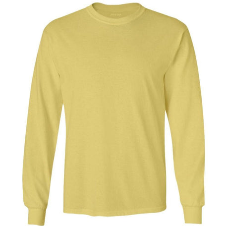 Joe's USA Men's Long Sleeve Heavyweight Cotton T-Shirts in Regular, Big & Tall Yellow Small Long Sleeve T-Shirts