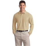 Joe's USA Mens Long Sleeve Silk Touch Polo X - Small Royal