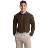 Joe's USA Mens Long Sleeve Silk Touch Polo X - Small Royal