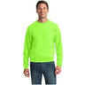 Joe's USA Men's NuBlend Crewneck Sweatshirt Small Neon Green Crewneck Sweatshirts
