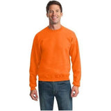 Joe's USA Men's NuBlend Crewneck Sweatshirt Small Safety Orange Crewneck Sweatshirts