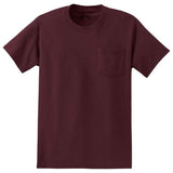 Joe's USA Mens Pocket Tees 6.1 - ounce, 100% Cotton T-Shirts Athletic Maroon Small Pocket T-Shirts