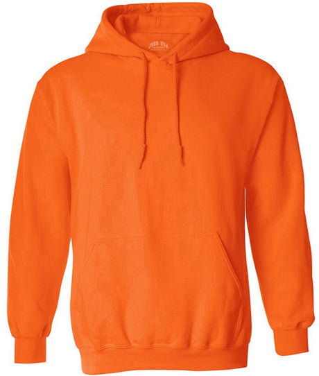 Joe's USA Men's Safety Green and Orange Hooded Sweatshirt - Work Hoodie Safety Orange Small Hoodies
