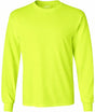 Joe's USA Men's Safety Green Long Sleeve Work Shirt JUSA55LS - 50/50 Cotton Poly Blend S Safety Green Work Shirts