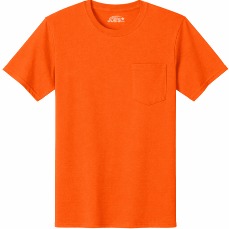 Joe's USA Men's Safety Orange Pocket Work Shirt JUSA55P - 50/50 Cotton Poly Blend Small Safety Orange Work Shirts