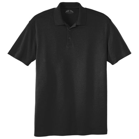 Joe's USA Men's Silk Touch Interlock Performance Polo Black X - Small Polos/Knits