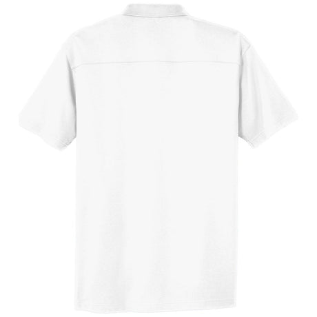 Joe's USA Men's Silk Touch Interlock Performance Polo White X - Small Polos/Knits