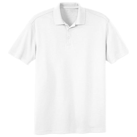 Joe's USA Men's Silk Touch Interlock Performance Polo White X - Small Polos/Knits