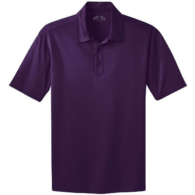 Joe's USA Men's Silk Touch Performance Polo XS - 6XL Bright Purple Small Polos/Knits