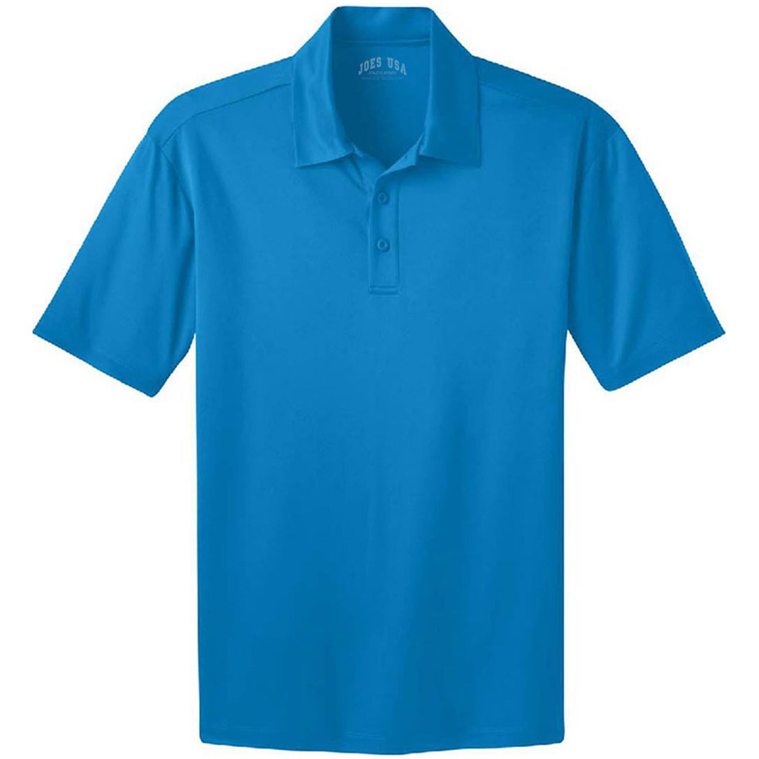 Joe's USA Men's Silk Touch Performance Polo XS - 6XL Brilliant Blue Small Polos/Knits
