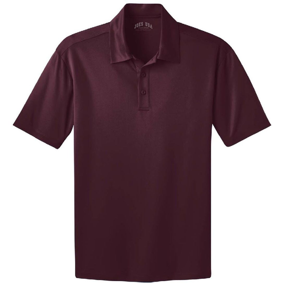 Joe's USA Men's Silk Touch Performance Polo XS - 6XL Maroon Small Polos/Knits