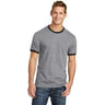 Joe's USA Men's Soft Classic Ringer Tee Small Athletic Heather/Jet Black Short Sleeve T-Shirts