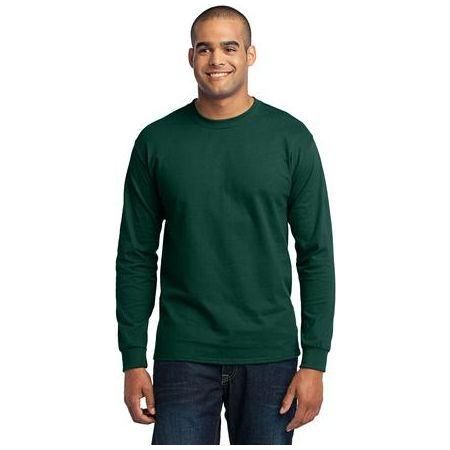 Joe's USA Mens Tall Long Sleeve 50/50 Cotton/Poly T-Shirt 3X - Large Tall Dark Green Short Sleeve T-Shirts