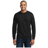 Joe's USA Mens Tall Long Sleeve 50/50 Cotton/Poly T-Shirt 3X - Large Tall Jet Black Short Sleeve T-Shirts
