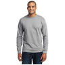 Joe's USA Mens Tall Long Sleeve 50/50 Cotton/Poly T-Shirt Large Tall Ash Short Sleeve T-Shirts