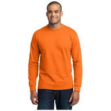 Joe's USA Mens Tall Long Sleeve 50/50 Cotton/Poly T-Shirt X - Large Tall Safety Orange Short Sleeve T-Shirts