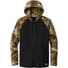 Joe's USA Moisture Wicking 2 - Tone Full - Zip Camo Hoodie X - Small Black/ Realtree Edge