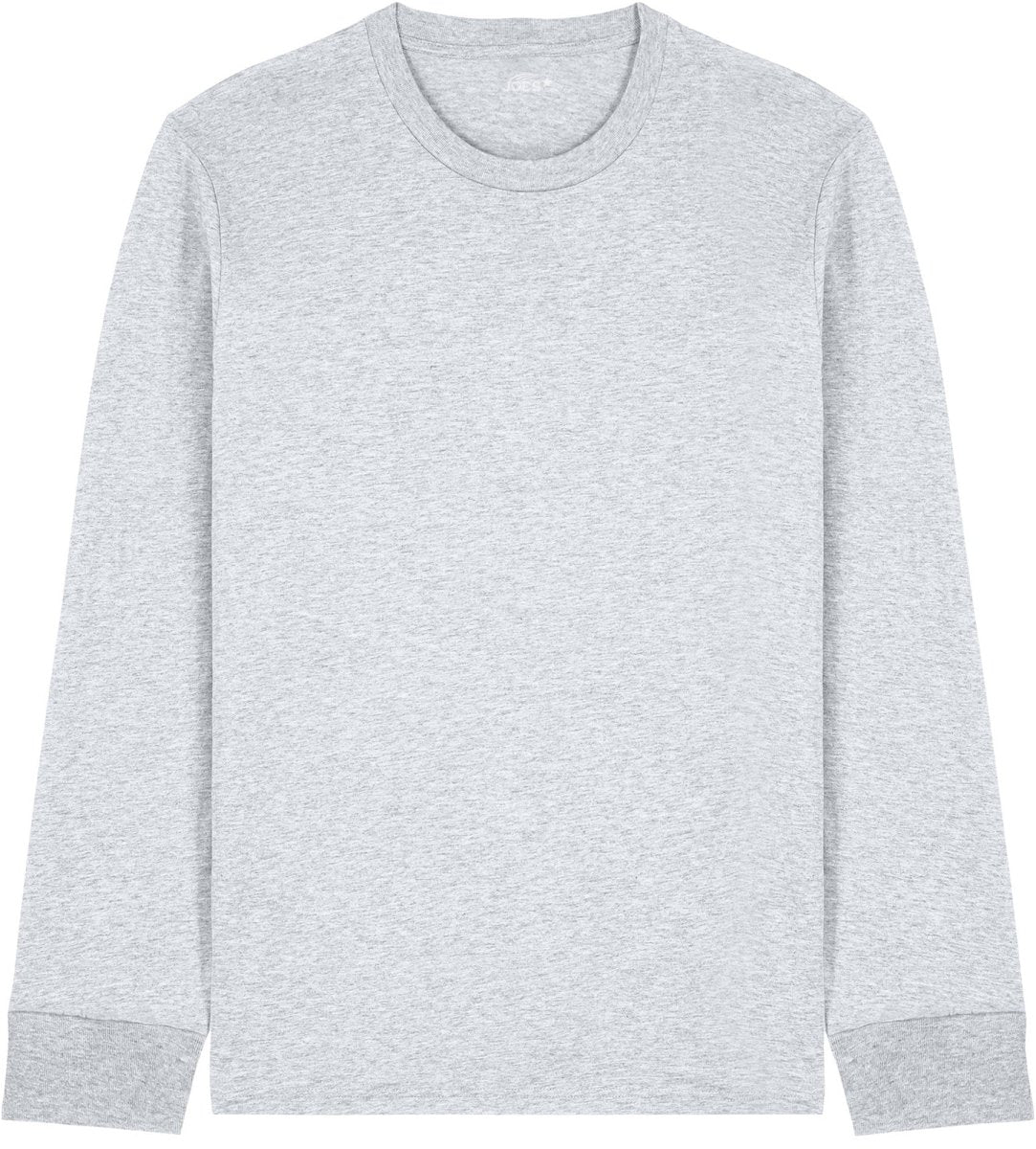 Joe's USA Organic Cotton Long Sleeve Tee Cool Heather Grey XS Long Sleeve T-Shirts