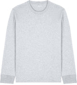 Joe's USA Organic Cotton Long Sleeve Tee Cool Heather Grey XS Long Sleeve T-Shirts