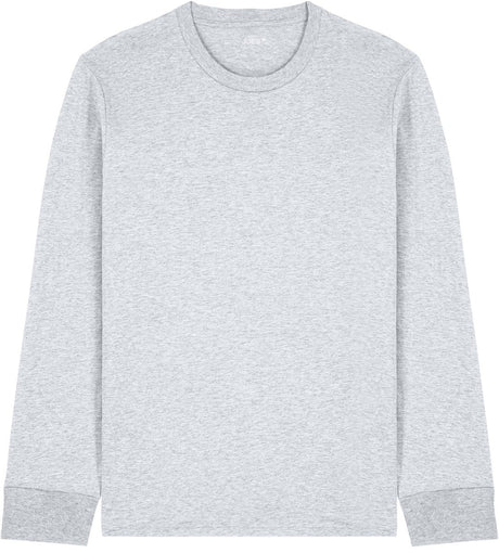 Joe's USA Organic Cotton Long Sleeve Tee Cool Heather Grey XS Long Sleeve T-Shirts
