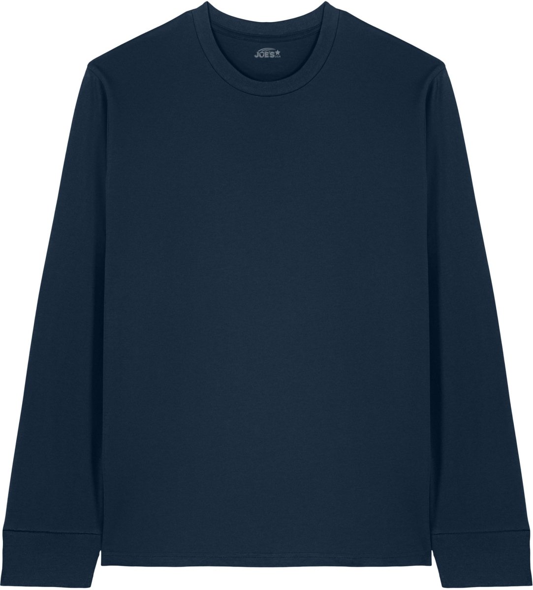 Joe's USA Organic Cotton Long Sleeve Tee French Navy XS Long Sleeve T-Shirts