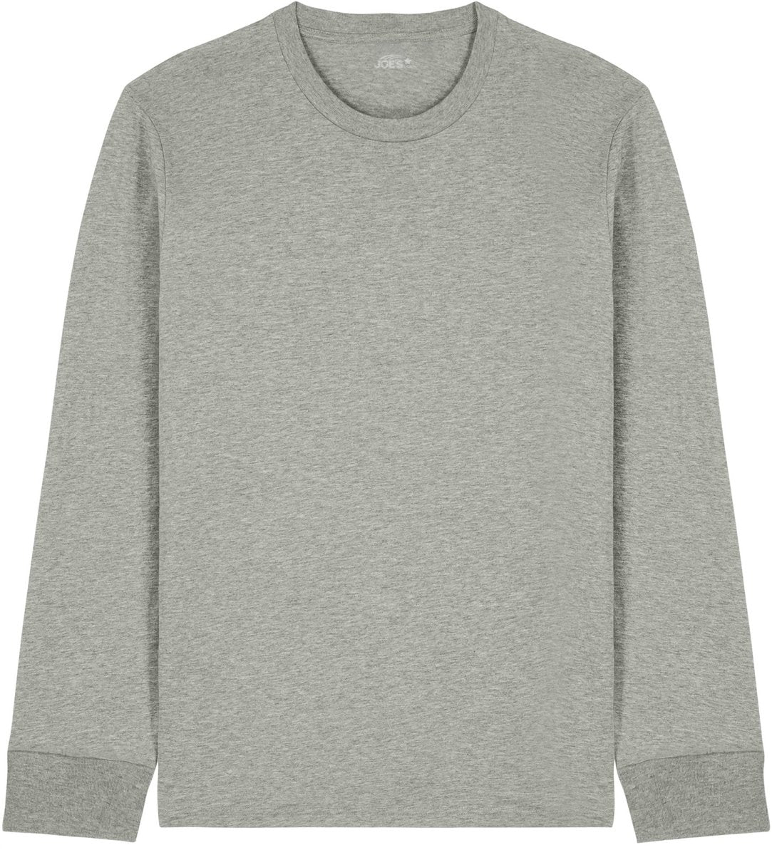 Joe's USA Organic Cotton Long Sleeve Tee Heather Grey XS Long Sleeve T-Shirts