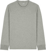 Joe's USA Organic Cotton Long Sleeve Tee Heather Grey XS Long Sleeve T-Shirts