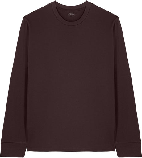 Joe's USA Organic Cotton Long Sleeve Tee Red Brown XS Long Sleeve T-Shirts