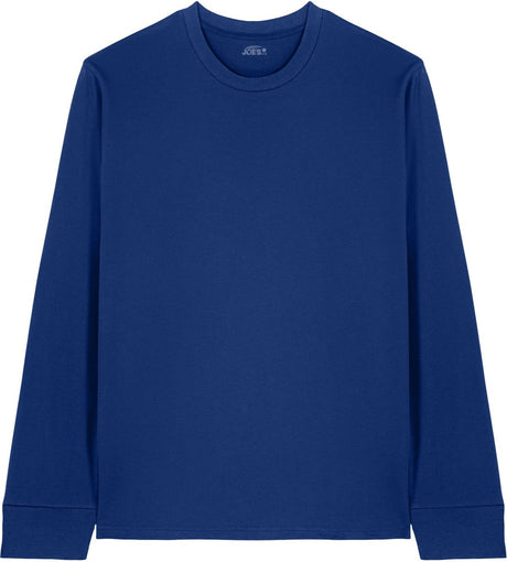 Joe's USA Organic Cotton Long Sleeve Tee Worker Blue XS Long Sleeve T-Shirts