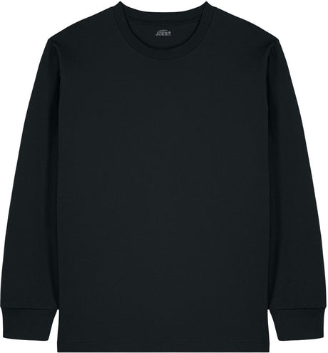 Joe's USA Organic Cotton Unisex Heavyweight Long Sleeve Tee Black XS Long Sleeve T-Shirts
