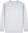 Joe's USA Organic Cotton Unisex Heavyweight Long Sleeve Tee Cool Heather Grey XS Long Sleeve T-Shirts