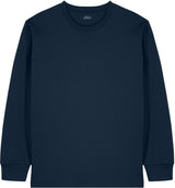 Joe's USA Organic Cotton Unisex Heavyweight Long Sleeve Tee French Navy XS Long Sleeve T-Shirts