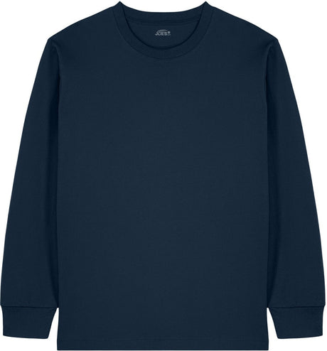 Joe's USA Organic Cotton Unisex Heavyweight Long Sleeve Tee French Navy XS Long Sleeve T-Shirts