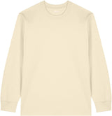 Joe's USA Organic Cotton Unisex Heavyweight Long Sleeve Tee Natural Raw XS Long Sleeve T-Shirts