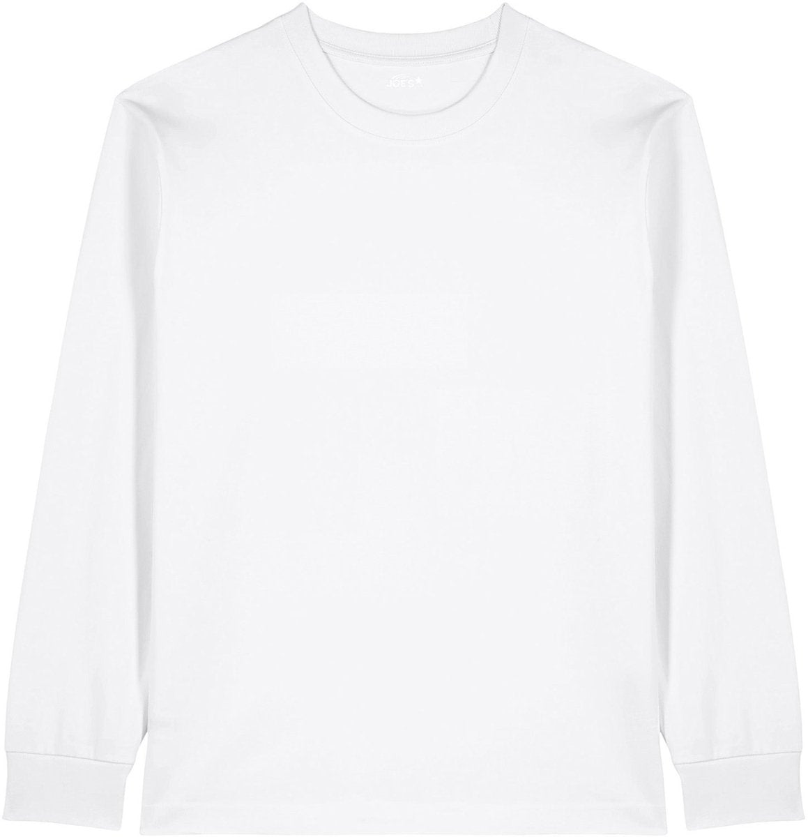 Joe's USA Organic Cotton Unisex Heavyweight Long Sleeve Tee White XS Long Sleeve T-Shirts