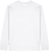 Joe's USA Organic Cotton Unisex Heavyweight Long Sleeve Tee White XS Long Sleeve T-Shirts