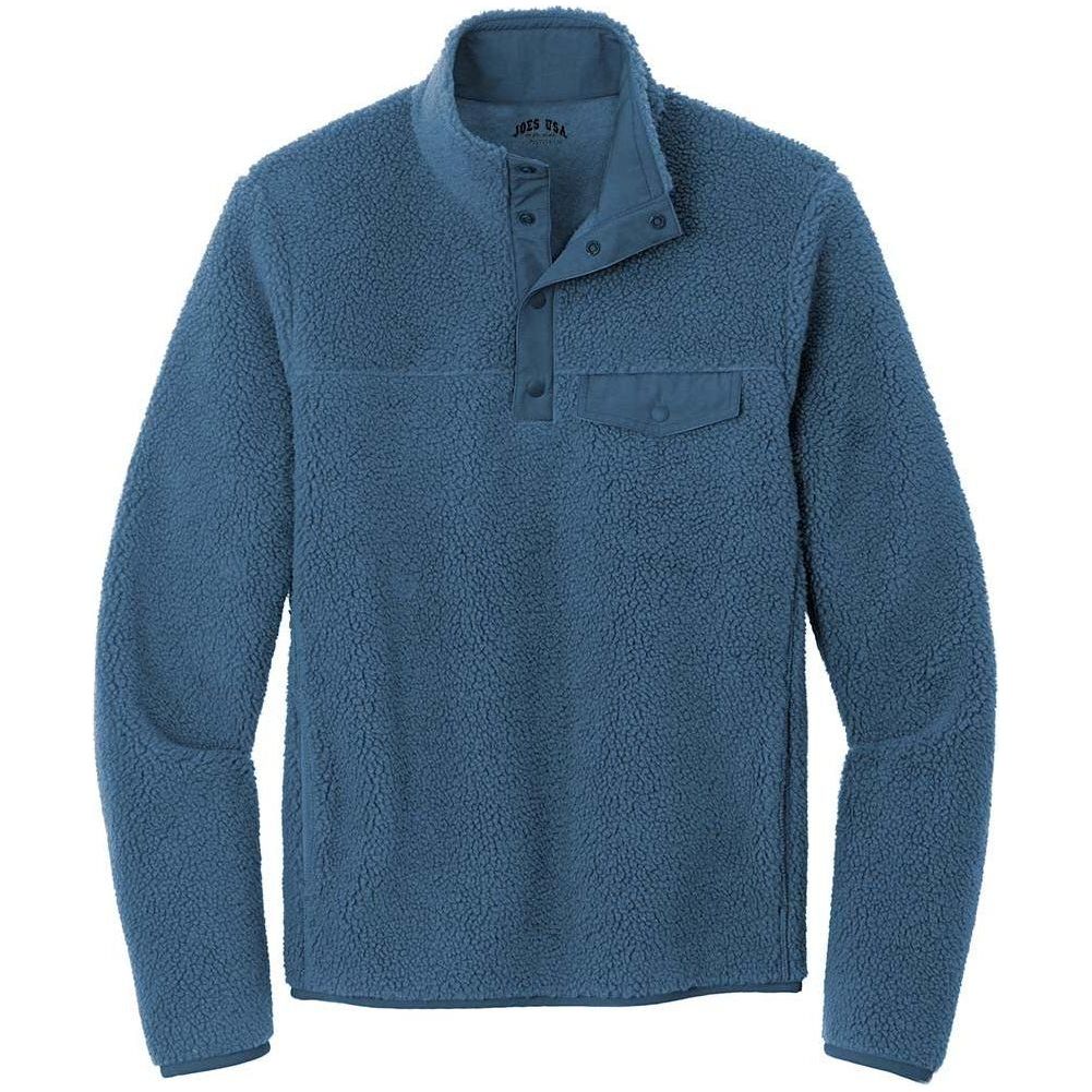 Joe's USA Outdoor Camp Fleece Snap Pullover Jacket Regatta Blue X - Small Jackets