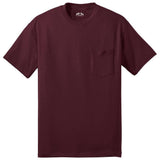 Joe's USA Pocket Tee Shirt - 50/50 Poly Cotton in Sizes S - 6XL Athletic Maroon S Short Sleeve T-Shirts