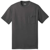 Joe's USA Pocket Tee Shirt - 50/50 Poly Cotton in Sizes S - 6XL Charcoal S Short Sleeve T-Shirts