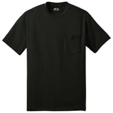 Joe's USA Pocket Tee Shirt - 50/50 Poly Cotton in Sizes S - 6XL Jet Black S Short Sleeve T-Shirts