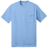 Joe's USA Pocket Tee Shirt - 50/50 Poly Cotton in Sizes S - 6XL Light Blue S Short Sleeve T-Shirts