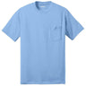 Joe's USA Pocket Tee Shirt - 50/50 Poly Cotton in Sizes S - 6XL Light Blue S Short Sleeve T-Shirts