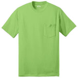 Joe's USA Pocket Tee Shirt - 50/50 Poly Cotton in Sizes S - 6XL Lime S Short Sleeve T-Shirts
