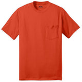 Joe's USA Pocket Tee Shirt - 50/50 Poly Cotton in Sizes S - 6XL Orange S Short Sleeve T-Shirts