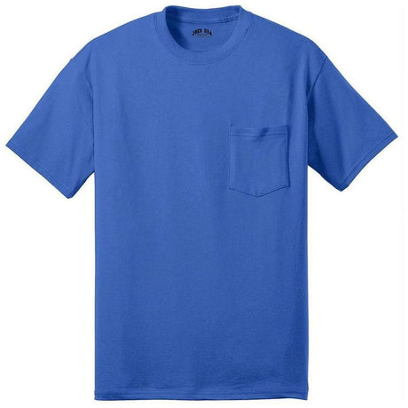 Joe's USA Pocket Tee Shirt - 50/50 Poly Cotton in Sizes S - 6XL Royal S Short Sleeve T-Shirts