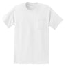 Joe's USA Pocket Tee Shirt - 50/50 Poly Cotton in Sizes S - 6XL White S Short Sleeve T-Shirts