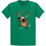 Joe's USA - Santa's Reindeer Collection Green Crewneck Sweatshirt Small